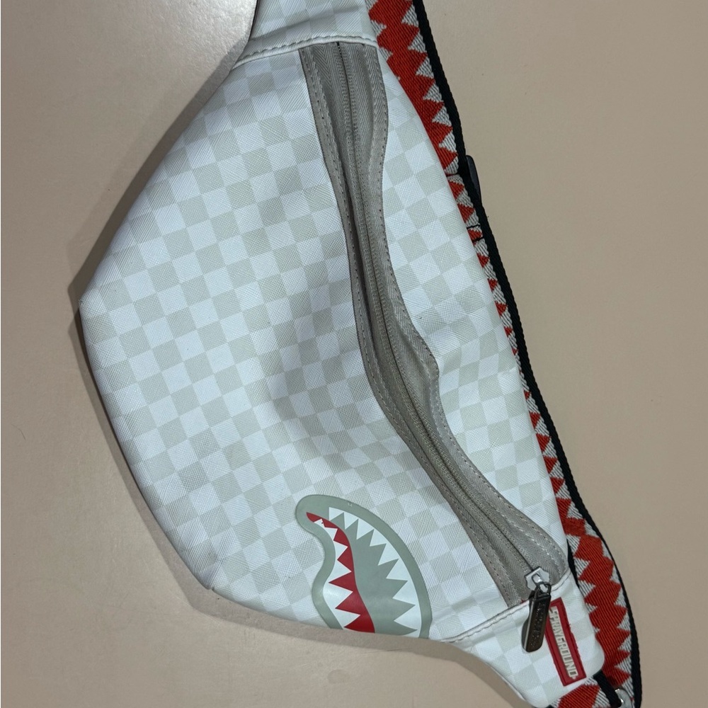 Sprayground Red and White Limited Edition Bag